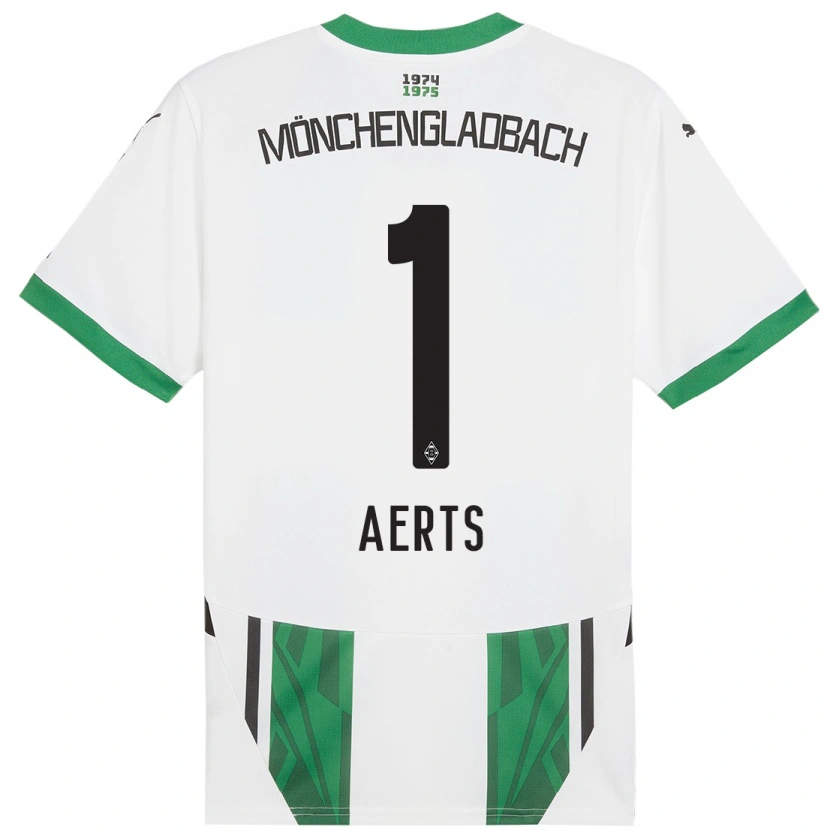 Danxen Kinder Liv Aerts #1 Weiß Grün Heimtrikot Trikot 2024/25 T-Shirt