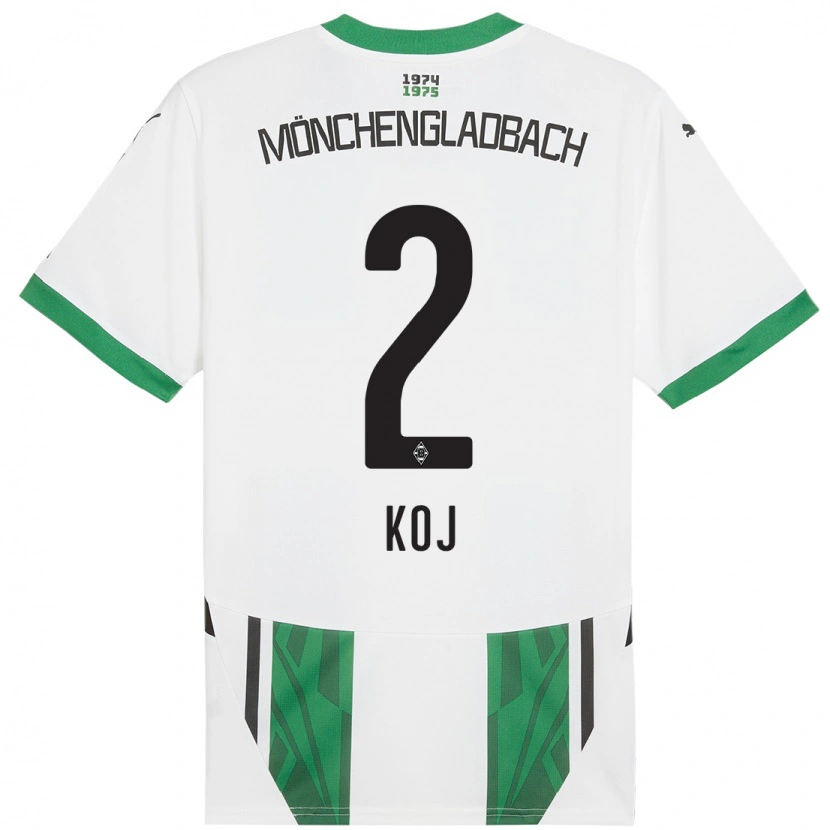 Danxen Kinder Julia Koj #2 Weiß Grün Heimtrikot Trikot 2024/25 T-Shirt