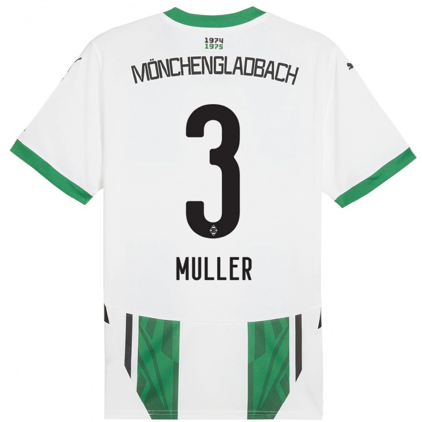 Danxen Kinder Barbara Müller #3 Weiß Grün Heimtrikot Trikot 2024/25 T-Shirt