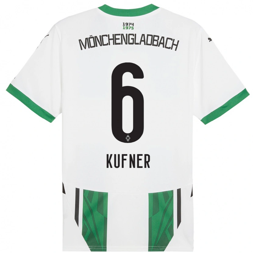 Danxen Kinder Anne-Catherine Kufner #6 Weiß Grün Heimtrikot Trikot 2024/25 T-Shirt