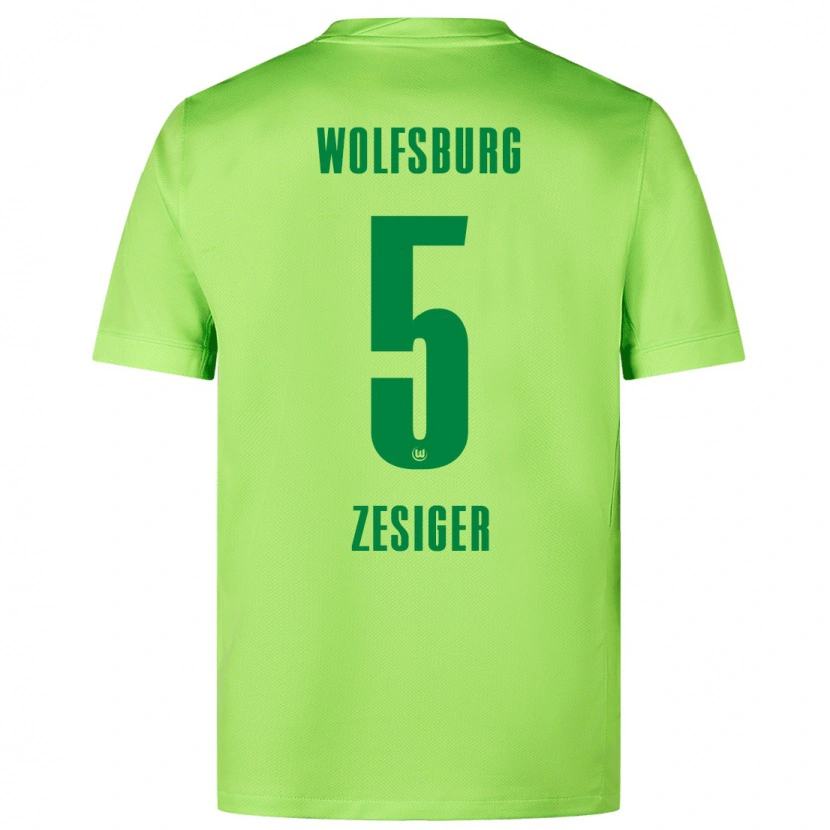 Danxen Kinder Cédric Zesiger #5 Fluoreszierendes Grün Heimtrikot Trikot 2024/25 T-Shirt
