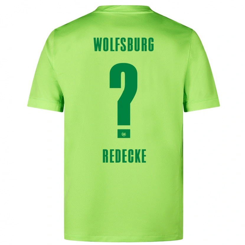 Danxen Kinder Jan Redecke #0 Fluoreszierendes Grün Heimtrikot Trikot 2024/25 T-Shirt