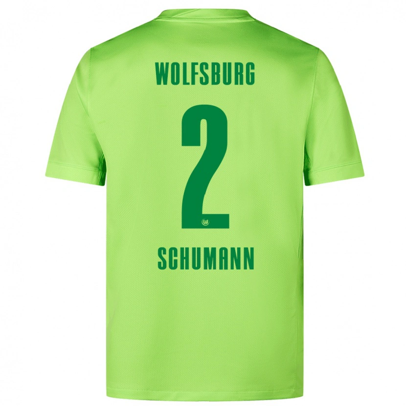 Danxen Kinder Anton Schumann #2 Fluoreszierendes Grün Heimtrikot Trikot 2024/25 T-Shirt