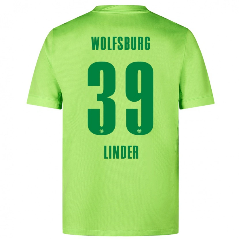 Danxen Kinder Sarai Linder #39 Fluoreszierendes Grün Heimtrikot Trikot 2024/25 T-Shirt
