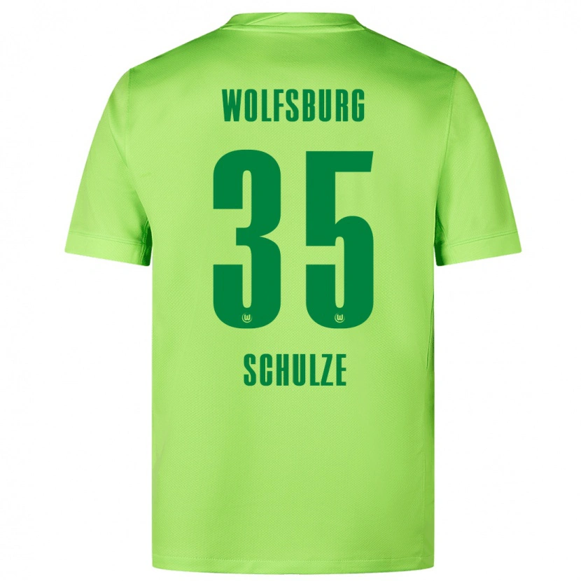 Danxen Kinder Philipp Schulze #35 Fluoreszierendes Grün Heimtrikot Trikot 2024/25 T-Shirt