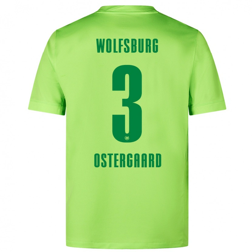 Danxen Kinder Christian Östergaard #3 Fluoreszierendes Grün Heimtrikot Trikot 2024/25 T-Shirt