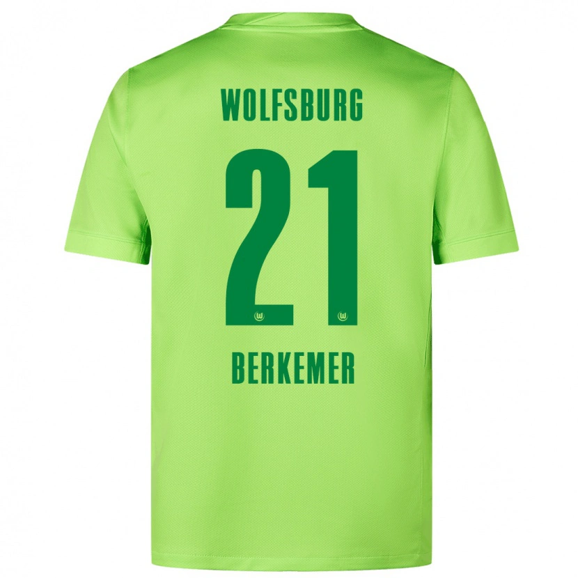 Danxen Kinder Melvin Berkemer #21 Fluoreszierendes Grün Heimtrikot Trikot 2024/25 T-Shirt