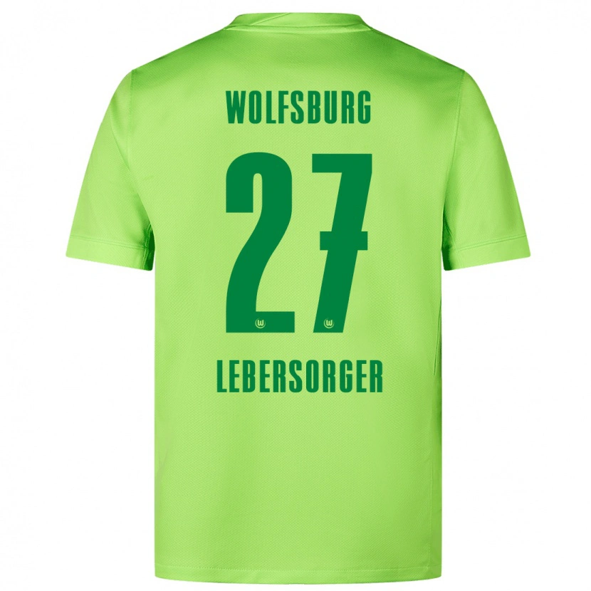 Danxen Kinder Kevin Lebersorger #27 Fluoreszierendes Grün Heimtrikot Trikot 2024/25 T-Shirt