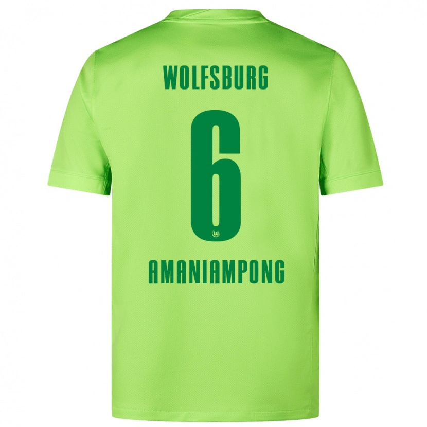 Danxen Kinder Marces Amaniampong #6 Fluoreszierendes Grün Heimtrikot Trikot 2024/25 T-Shirt