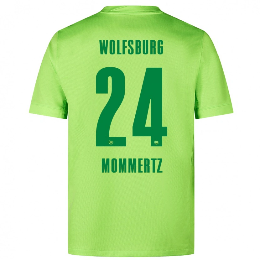Danxen Kinder Benjamin Mommertz #24 Fluoreszierendes Grün Heimtrikot Trikot 2024/25 T-Shirt