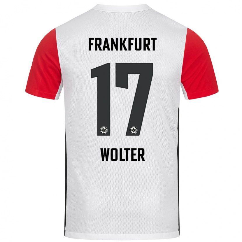 Danxen Kinder Pia-Sophie Wolter #17 Weiß Rot Heimtrikot Trikot 2024/25 T-Shirt