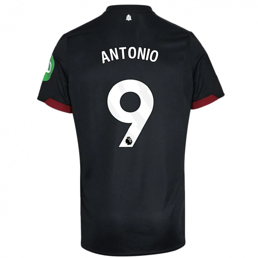 Danxen Kinder Michail Antonio #9 Schwarz Weiß Auswärtstrikot Trikot 2024/25 T-Shirt