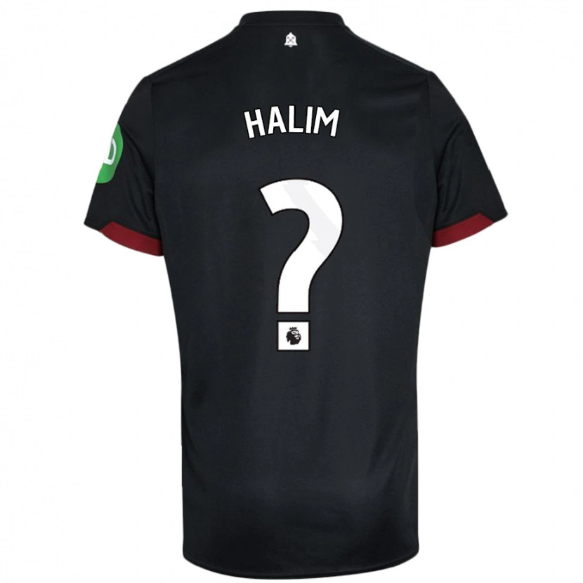 Danxen Kinder Mehmet Halim #0 Schwarz Weiß Auswärtstrikot Trikot 2024/25 T-Shirt