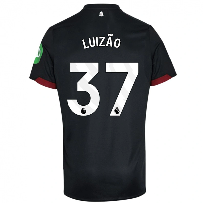 Danxen Kinder Luizão #37 Schwarz Weiß Auswärtstrikot Trikot 2024/25 T-Shirt