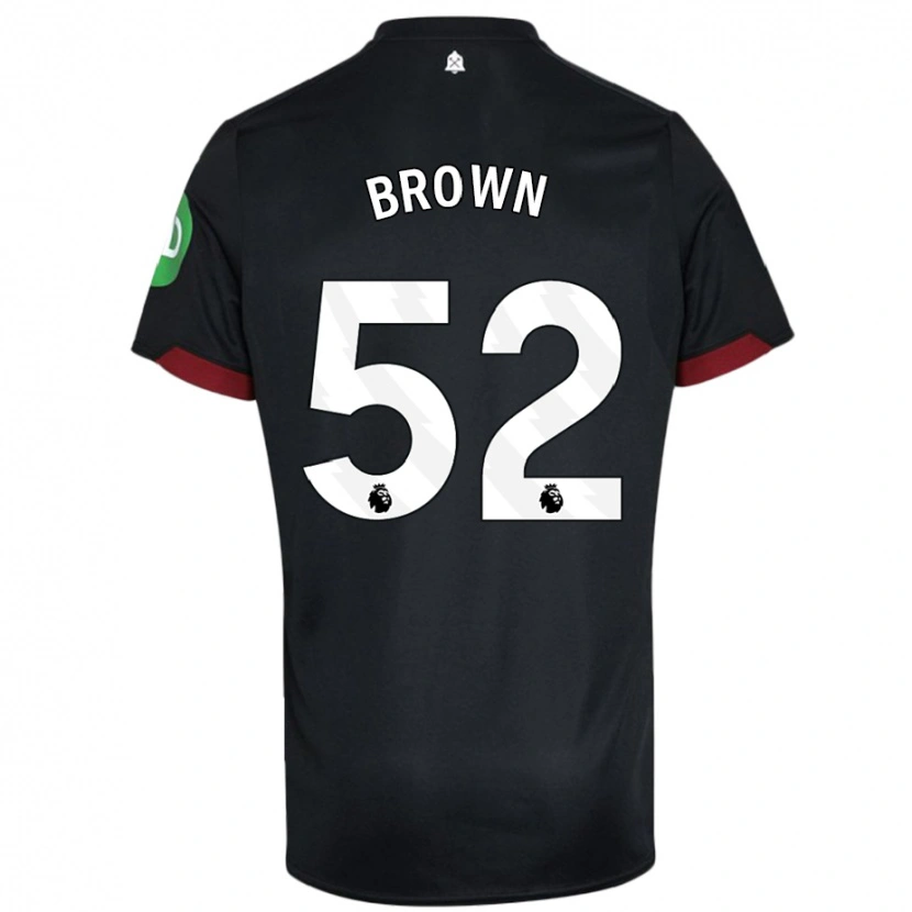 Danxen Kinder Luis Brown #52 Schwarz Weiß Auswärtstrikot Trikot 2024/25 T-Shirt