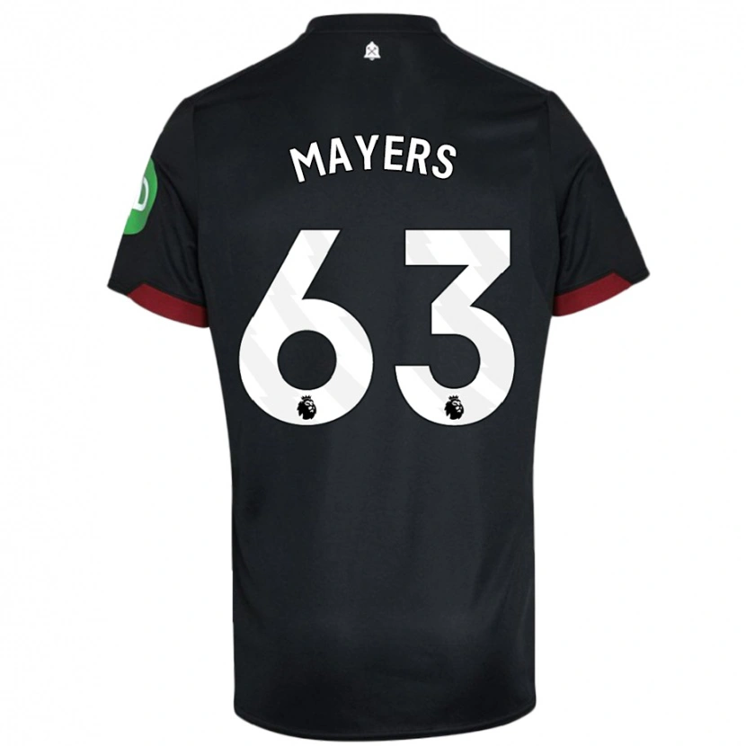 Danxen Kinder Ezra Mayers #63 Schwarz Weiß Auswärtstrikot Trikot 2024/25 T-Shirt