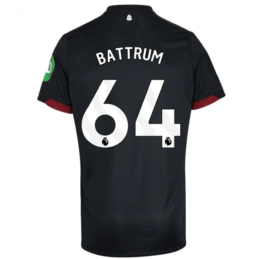 Danxen Kinder Ryan Battrum #64 Schwarz Weiß Auswärtstrikot Trikot 2024/25 T-Shirt