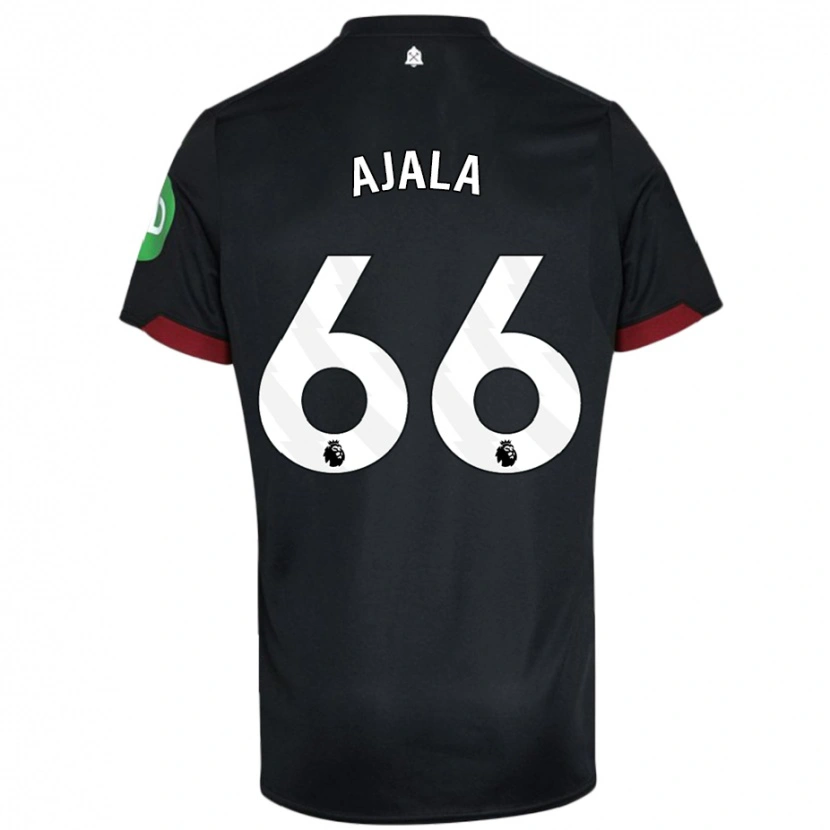 Danxen Kinder Joshua Ajala #66 Schwarz Weiß Auswärtstrikot Trikot 2024/25 T-Shirt