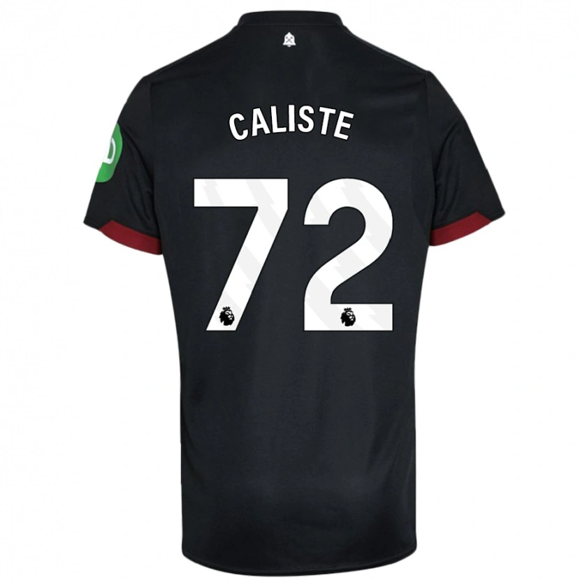 Danxen Kinder Gabriel Caliste #72 Schwarz Weiß Auswärtstrikot Trikot 2024/25 T-Shirt