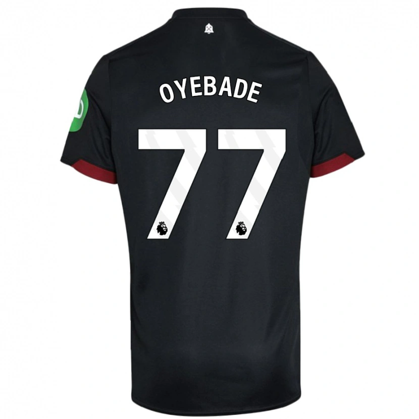 Danxen Kinder Rayan Oyebade #77 Schwarz Weiß Auswärtstrikot Trikot 2024/25 T-Shirt