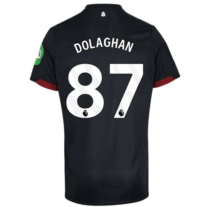 Danxen Kinder Brad Dolaghan #87 Schwarz Weiß Auswärtstrikot Trikot 2024/25 T-Shirt