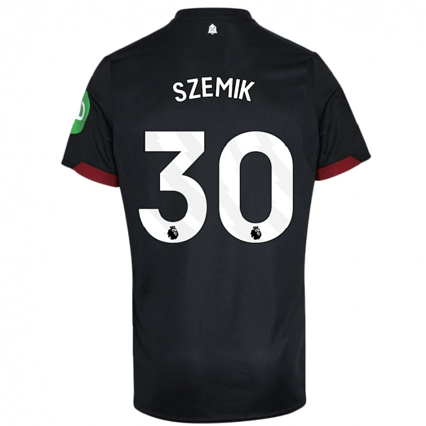 Danxen Kinder Kinga Szemik #30 Schwarz Weiß Auswärtstrikot Trikot 2024/25 T-Shirt