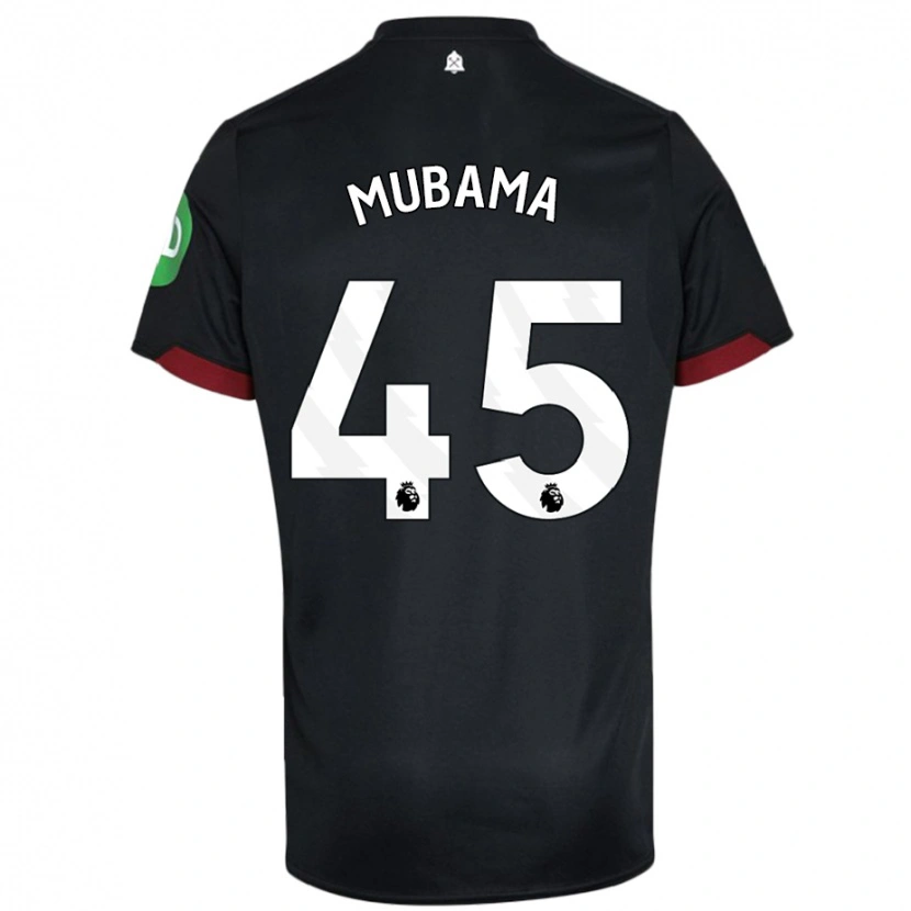 Danxen Kinder Divin Mubama #45 Schwarz Weiß Auswärtstrikot Trikot 2024/25 T-Shirt