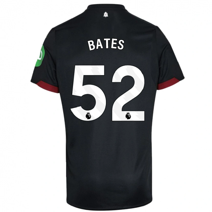 Danxen Kinder Billy Bates #52 Schwarz Weiß Auswärtstrikot Trikot 2024/25 T-Shirt