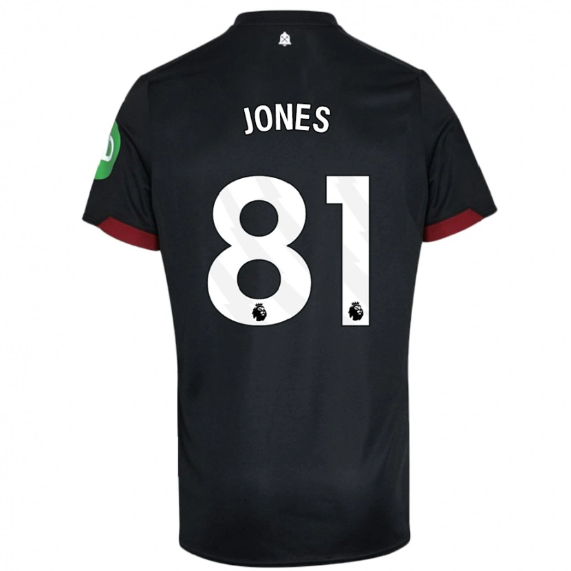 Danxen Kinder Liam Jones #81 Schwarz Weiß Auswärtstrikot Trikot 2024/25 T-Shirt