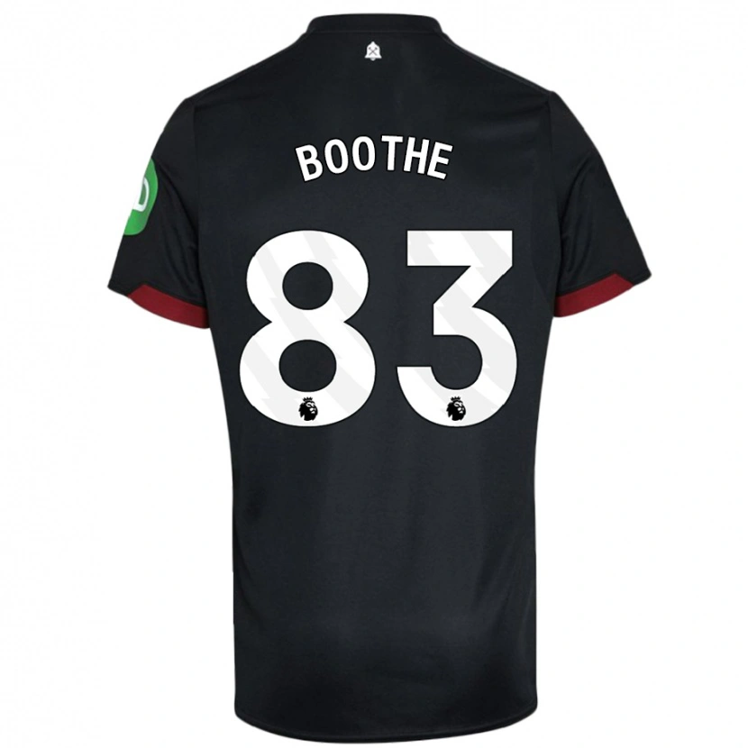 Danxen Kinder Sebastian Boothe #83 Schwarz Weiß Auswärtstrikot Trikot 2024/25 T-Shirt