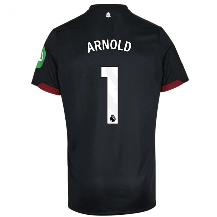 Danxen Kinder Mackenzie Arnold #1 Schwarz Weiß Auswärtstrikot Trikot 2024/25 T-Shirt
