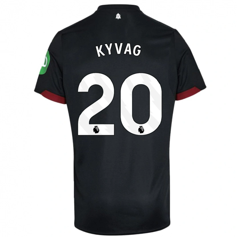 Danxen Kinder Thea Kyvag #20 Schwarz Weiß Auswärtstrikot Trikot 2024/25 T-Shirt
