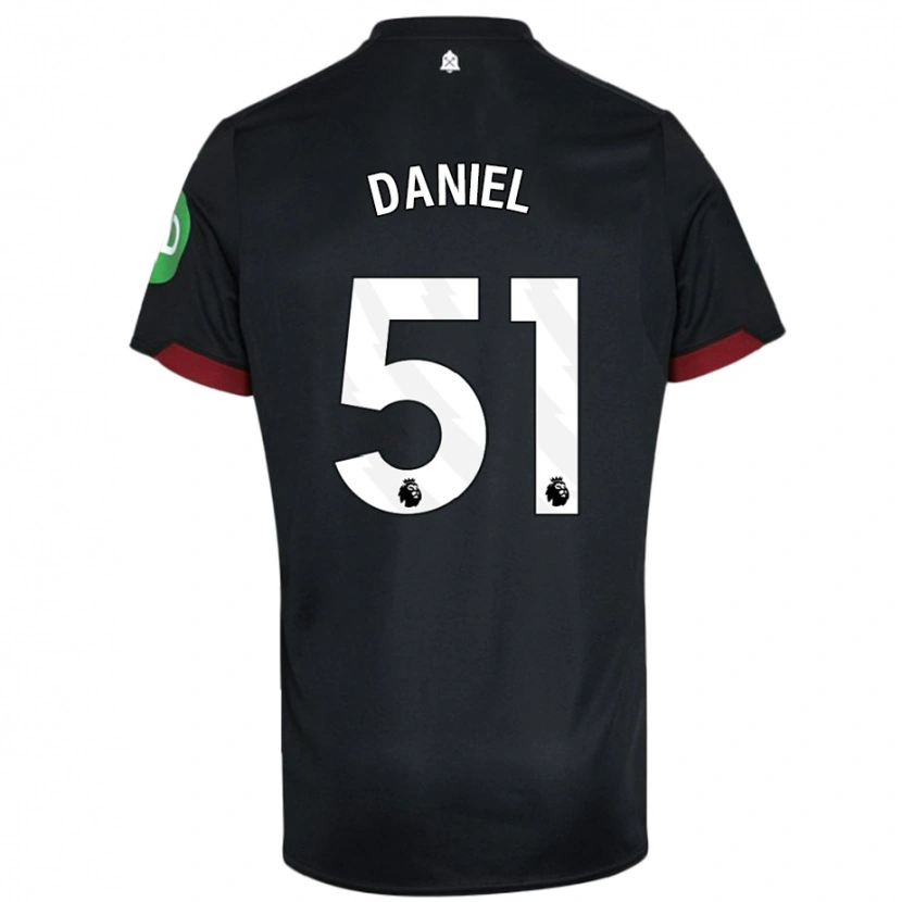 Danxen Kinder Daniel Chesters #51 Schwarz Weiß Auswärtstrikot Trikot 2024/25 T-Shirt