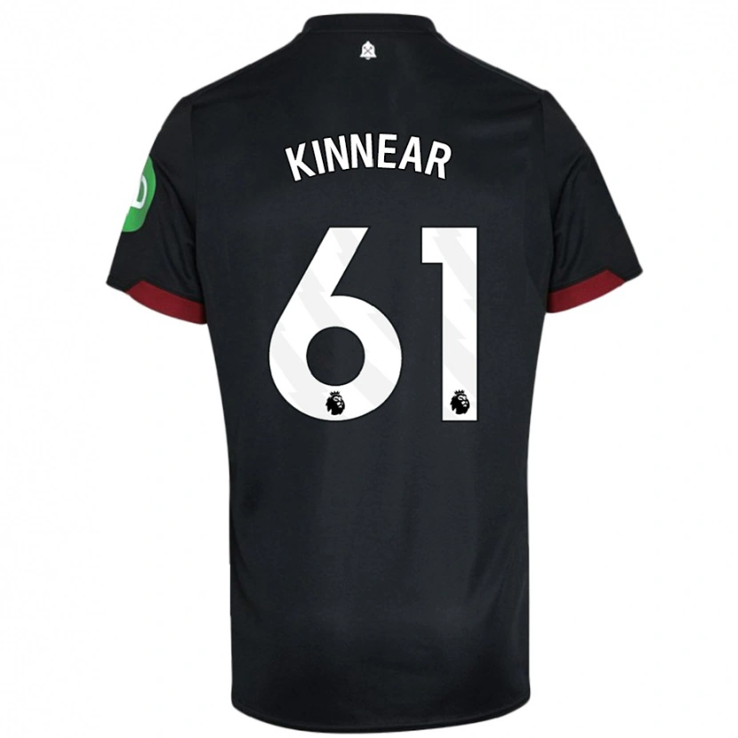 Danxen Kinder Brian Kinnear #61 Schwarz Weiß Auswärtstrikot Trikot 2024/25 T-Shirt
