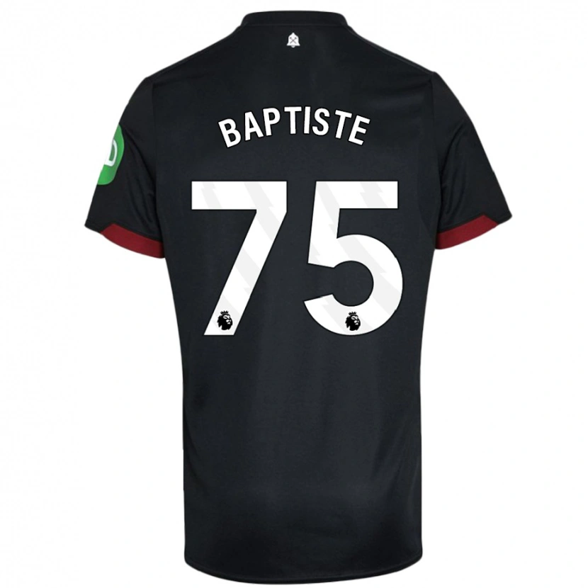 Danxen Kinder Jamal Baptiste #75 Schwarz Weiß Auswärtstrikot Trikot 2024/25 T-Shirt