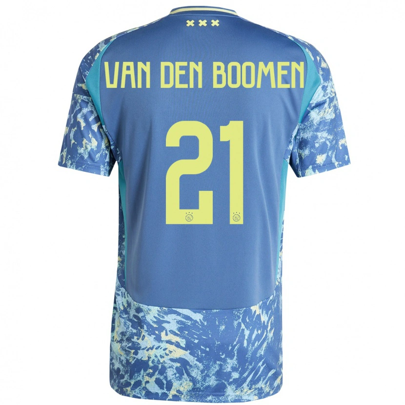 Danxen Kinder Branco Van Den Boomen #21 Grau Blau Gelb Auswärtstrikot Trikot 2024/25 T-Shirt