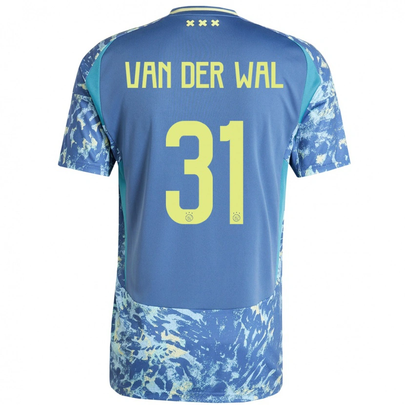 Danxen Kinder Dionne Van Der Wal #31 Grau Blau Gelb Auswärtstrikot Trikot 2024/25 T-Shirt