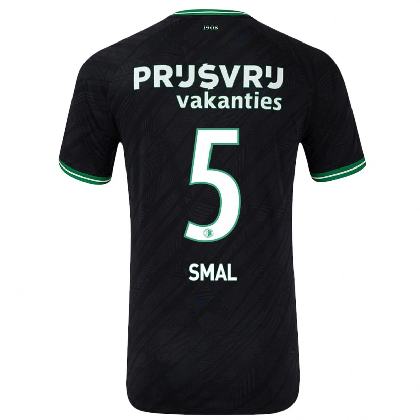 Danxen Kinder Gijs Smal #5 Schwarz Grün Auswärtstrikot Trikot 2024/25 T-Shirt