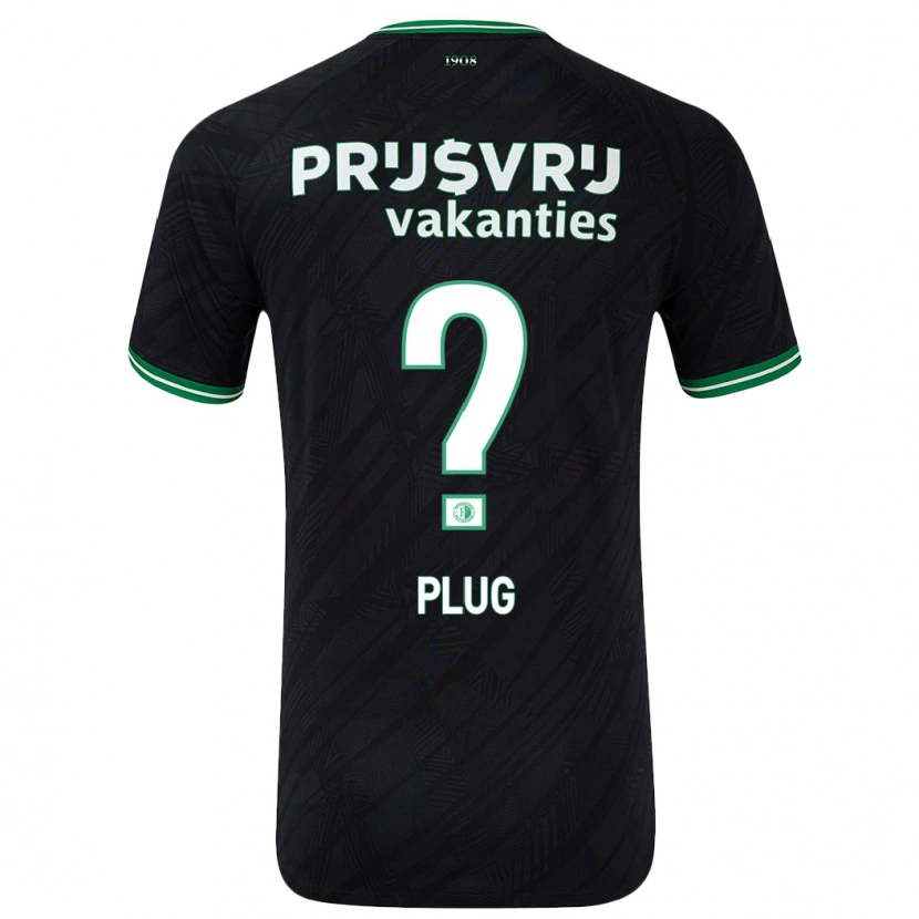 Danxen Kinder Jan Plug #0 Schwarz Grün Auswärtstrikot Trikot 2024/25 T-Shirt