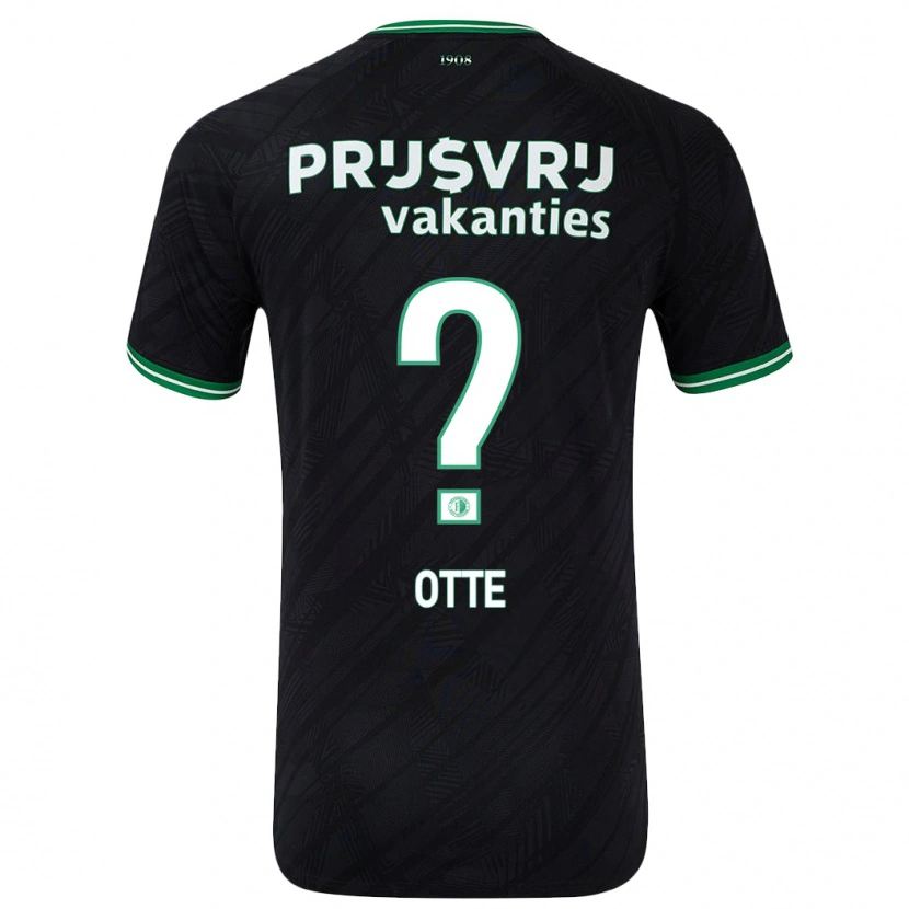 Danxen Kinder Björn Otte #0 Schwarz Grün Auswärtstrikot Trikot 2024/25 T-Shirt