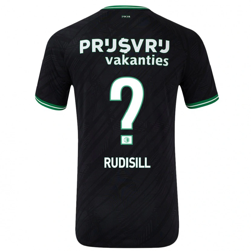 Danxen Kinder Paulo Rudisill #0 Schwarz Grün Auswärtstrikot Trikot 2024/25 T-Shirt