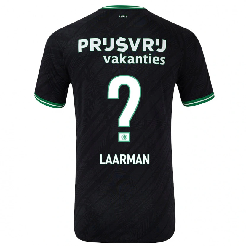 Danxen Kinder Jimmi Laarman #0 Schwarz Grün Auswärtstrikot Trikot 2024/25 T-Shirt