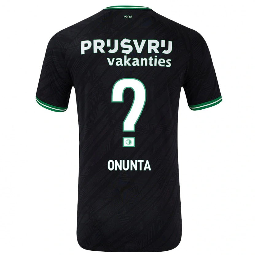 Danxen Kinder Izu Onunta #0 Schwarz Grün Auswärtstrikot Trikot 2024/25 T-Shirt