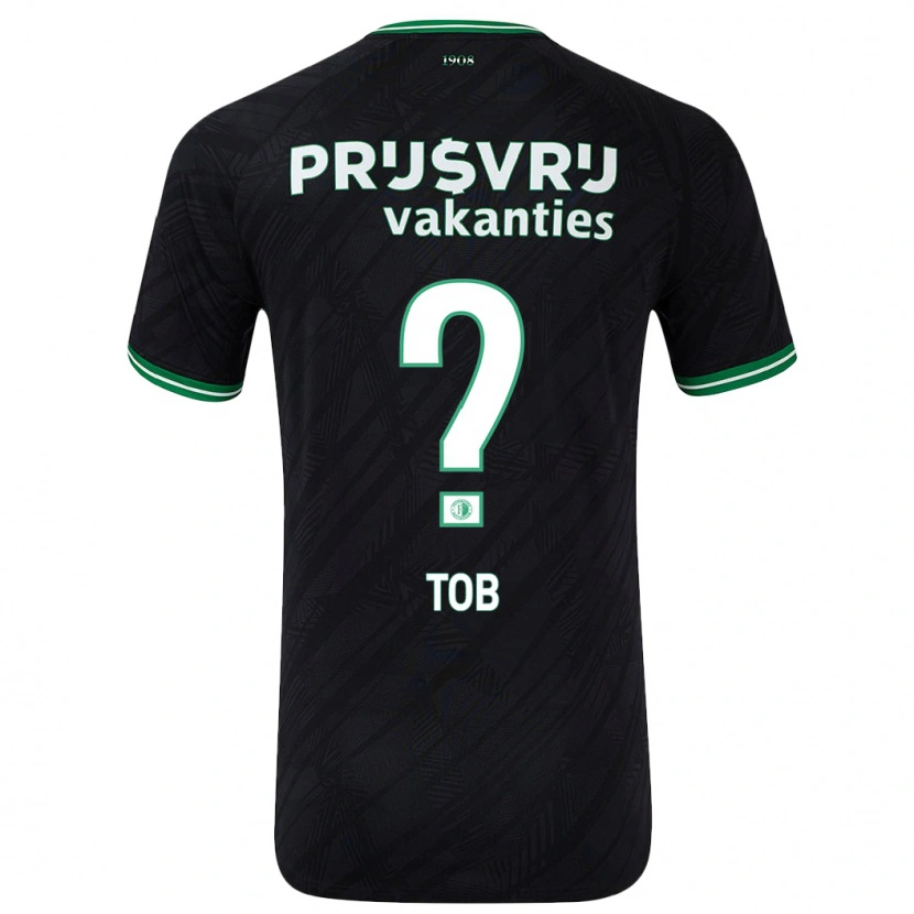 Danxen Kinder Diecquincio Tob #0 Schwarz Grün Auswärtstrikot Trikot 2024/25 T-Shirt