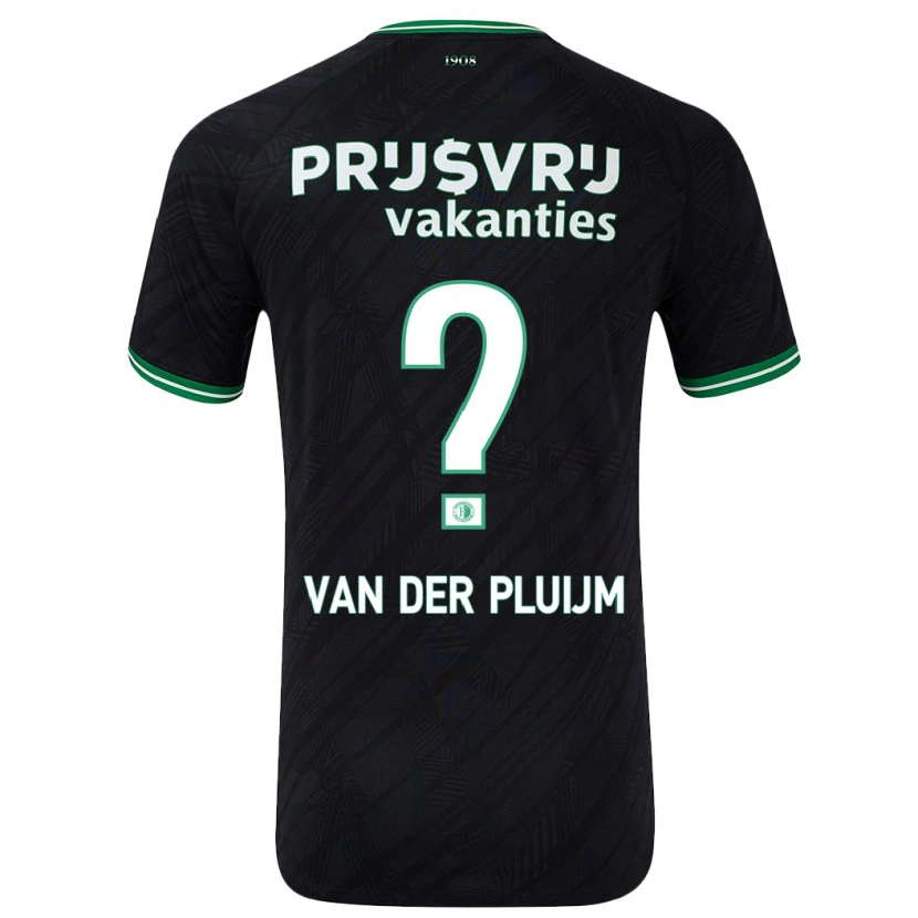 Danxen Kinder Marvin Van Der Pluijm #0 Schwarz Grün Auswärtstrikot Trikot 2024/25 T-Shirt