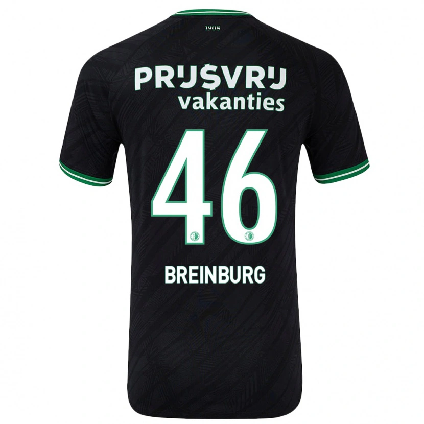 Danxen Kinder Rainey Breinburg #46 Schwarz Grün Auswärtstrikot Trikot 2024/25 T-Shirt
