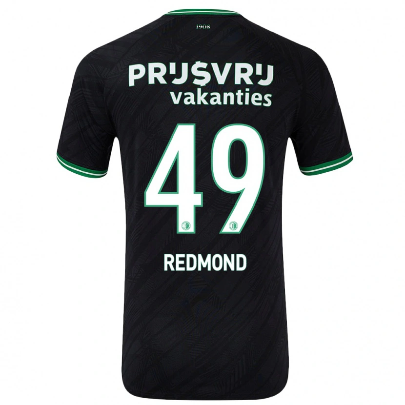 Danxen Kinder Zepiqueno Redmond #49 Schwarz Grün Auswärtstrikot Trikot 2024/25 T-Shirt