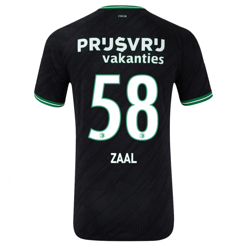 Danxen Kinder Timo Zaal #58 Schwarz Grün Auswärtstrikot Trikot 2024/25 T-Shirt