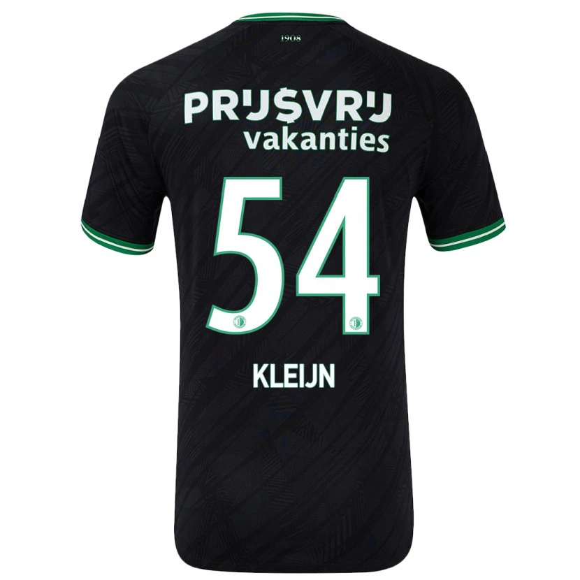 Danxen Kinder Mike Kleijn #54 Schwarz Grün Auswärtstrikot Trikot 2024/25 T-Shirt