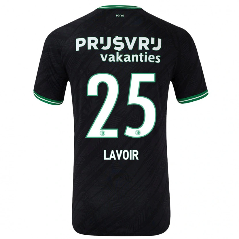 Danxen Kinder Romee Van De Lavoir #25 Schwarz Grün Auswärtstrikot Trikot 2024/25 T-Shirt